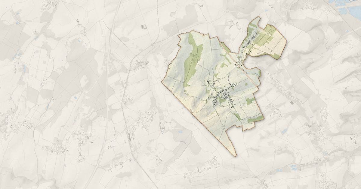Portrait cartographique de Abbecourt : relief, eau, forêts, bâti et voies, calculés à partir des données de l'IGN