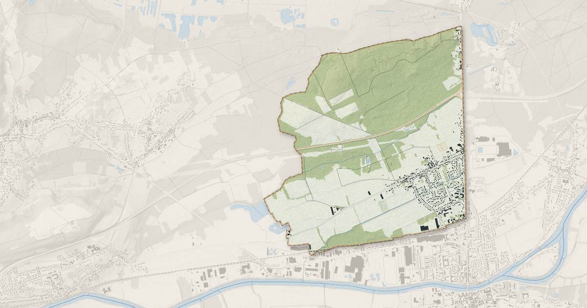 Portrait cartographique de Les Ageux : relief, eau, forêts, bâti et voies, calculés à partir des données de l'IGN