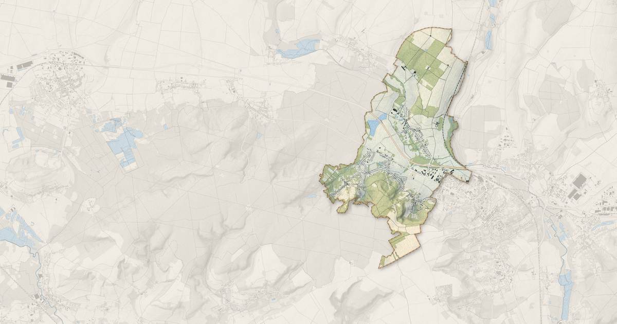 Portrait cartographique de Agnetz : relief, eau, forêts, bâti et voies, calculés à partir des données de l'IGN