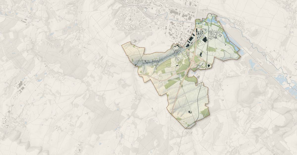 Portrait cartographique de Allonne : relief, eau, forêts, bâti et voies, calculés à partir des données de l'IGN