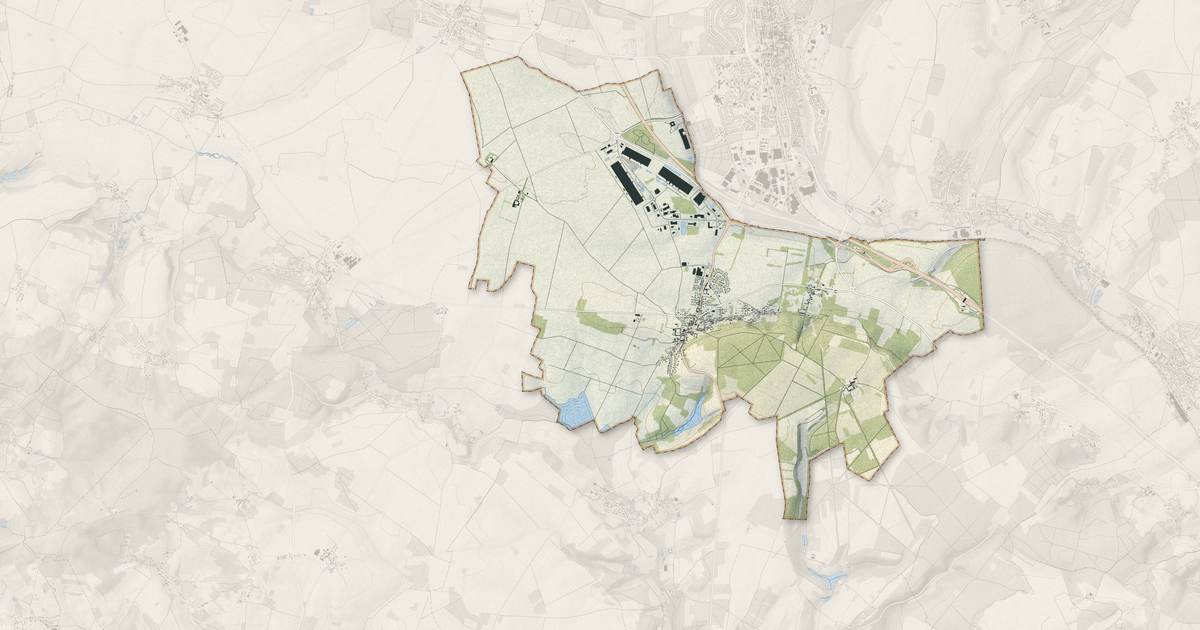 Portrait cartographique de Amblainville : relief, eau, forêts, bâti et voies, calculés à partir des données de l'IGN
