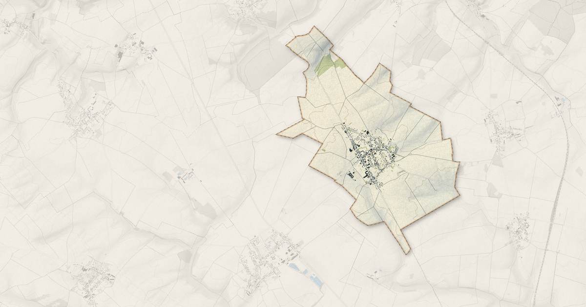 Portrait cartographique de Ansauvillers : relief, eau, forêts, bâti et voies, calculés à partir des données de l'IGN