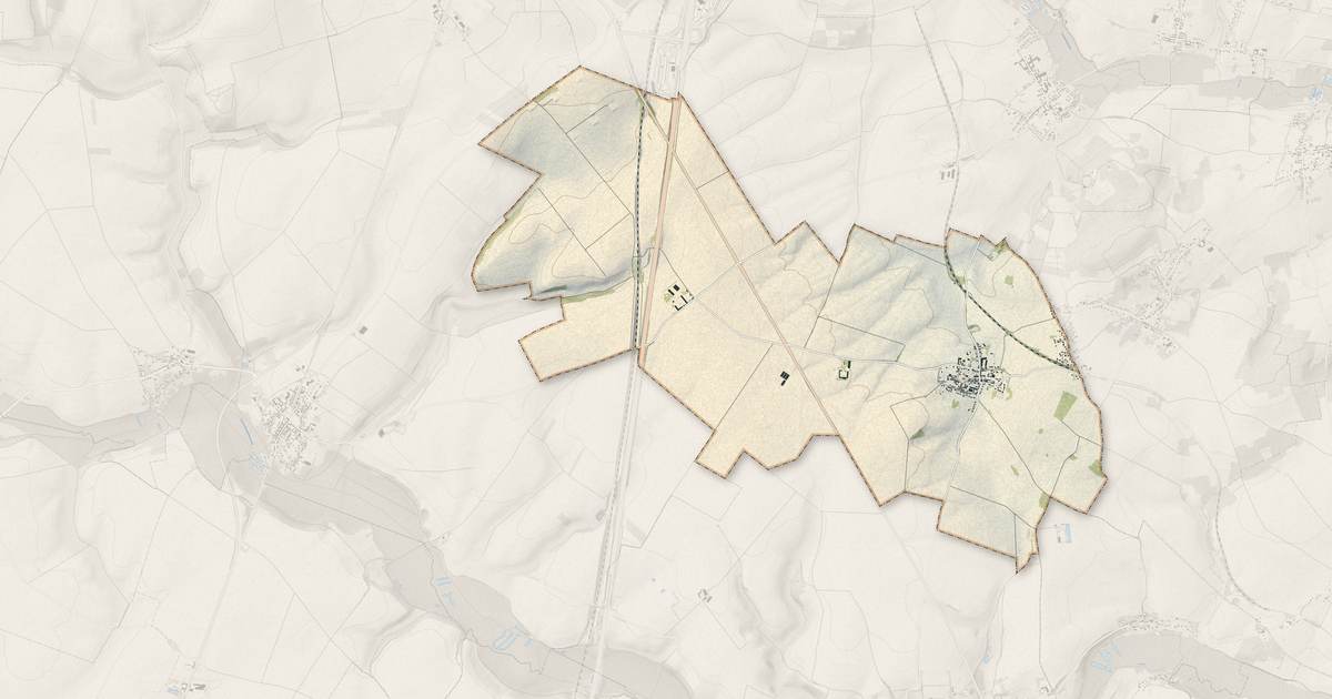 Portrait cartographique de Antheuil-Portes : relief, eau, forêts, bâti et voies, calculés à partir des données de l'IGN