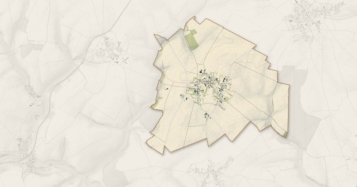Portrait cartographique de Auchy-la-Montagne : relief, eau, forêts, bâti et voies, calculés à partir des données de l'IGN