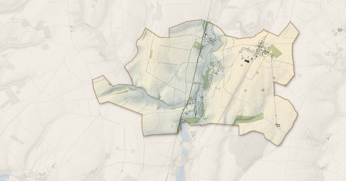 Portrait cartographique de Avrechy : relief, eau, forêts, bâti et voies, calculés à partir des données de l'IGN