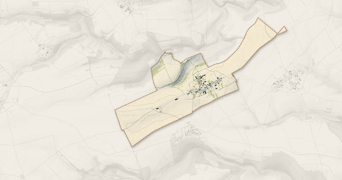 Portrait cartographique de Beaudéduit : relief, eau, forêts, bâti et voies, calculés à partir des données de l'IGN