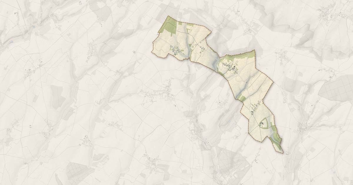 Portrait cartographique de Beaumont-les-Nonains : relief, eau, forêts, bâti et voies, calculés à partir des données de l'IGN