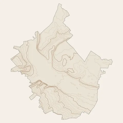 Beauvais : courbes de niveau
