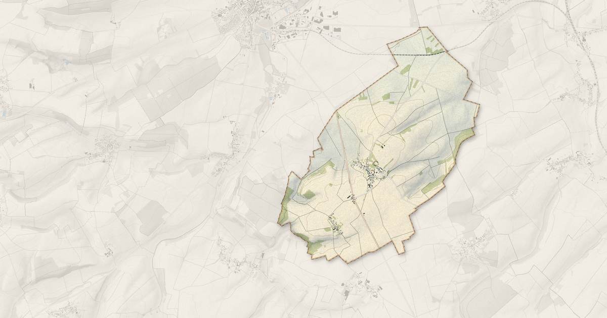 Portrait cartographique de Beauvoir : relief, eau, forêts, bâti et voies, calculés à partir des données de l'IGN