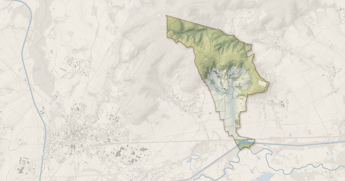 Portrait cartographique de Béhéricourt : relief, eau, forêts, bâti et voies, calculés à partir des données de l'IGN