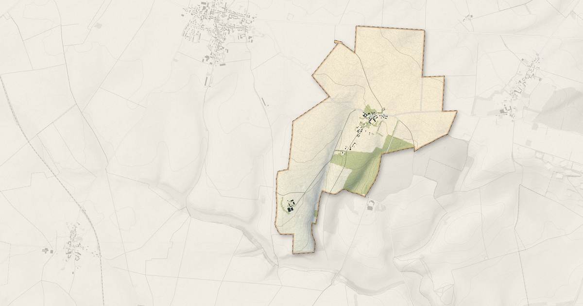 Portrait cartographique de Belloy : relief, eau, forêts, bâti et voies, calculés à partir des données de l'IGN