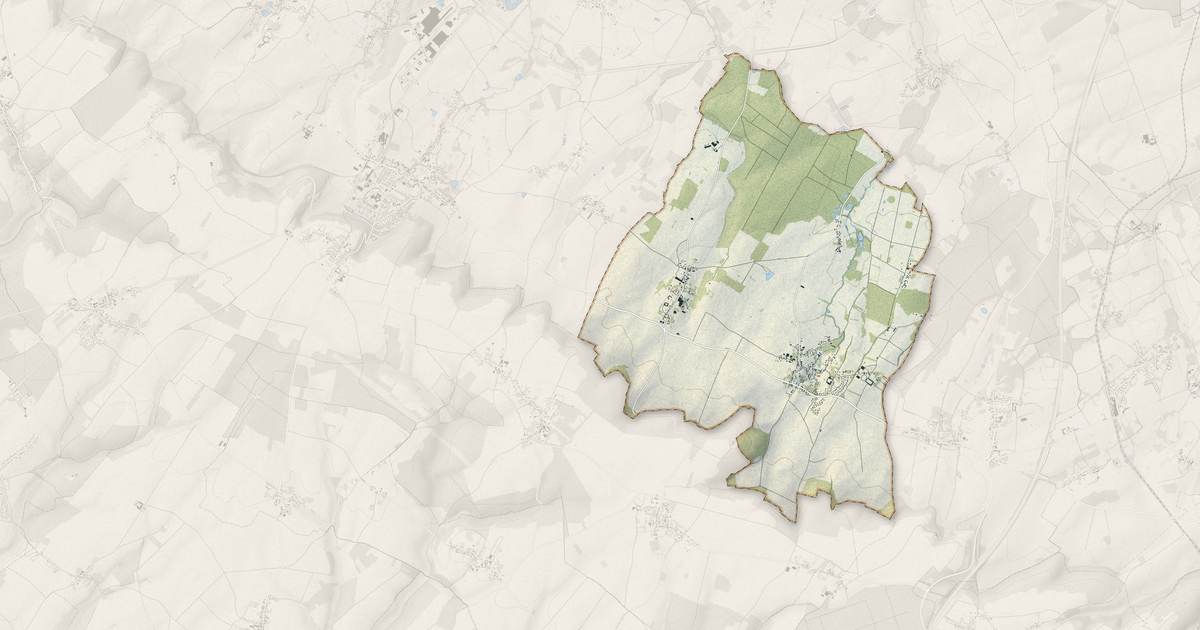 Portrait cartographique de Berneuil-en-Bray : relief, eau, forêts, bâti et voies, calculés à partir des données de l'IGN