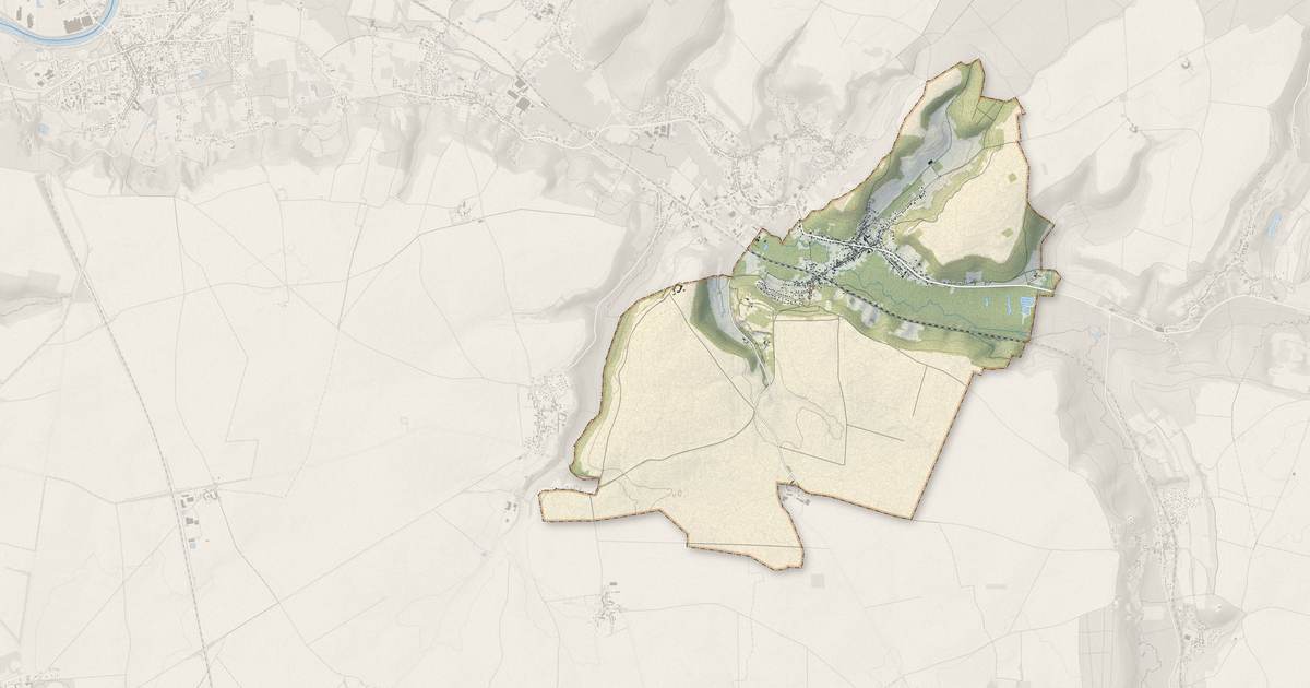 Portrait cartographique de Béthisy-Saint-Martin : relief, eau, forêts, bâti et voies, calculés à partir des données de l'IGN