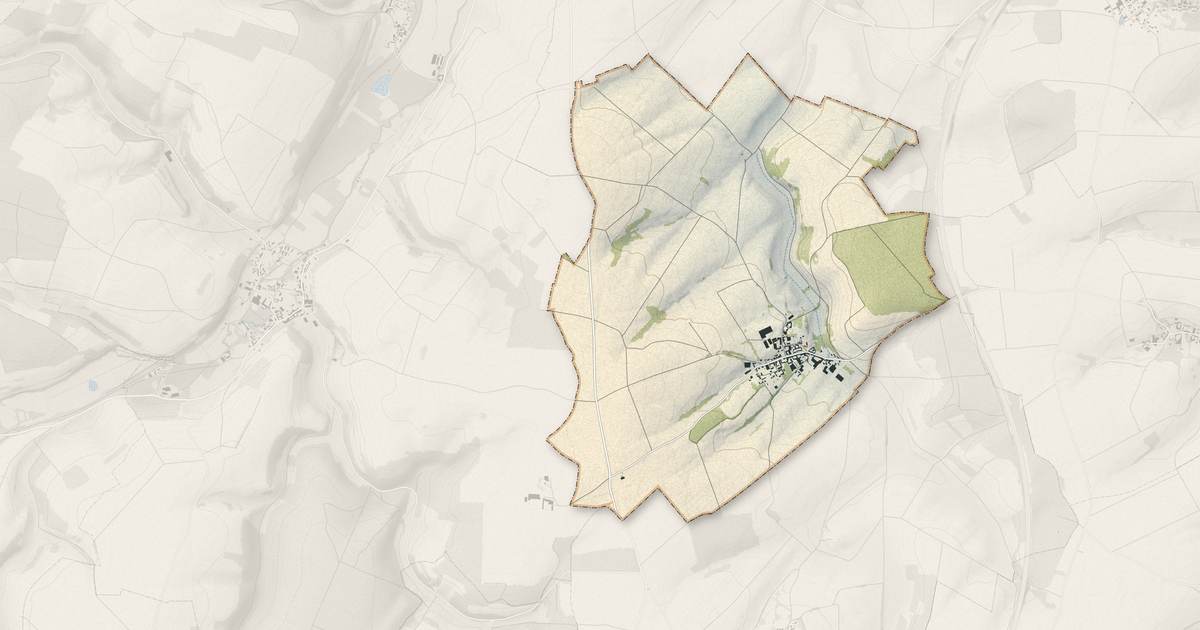 Portrait cartographique de Blancfossé : relief, eau, forêts, bâti et voies, calculés à partir des données de l'IGN