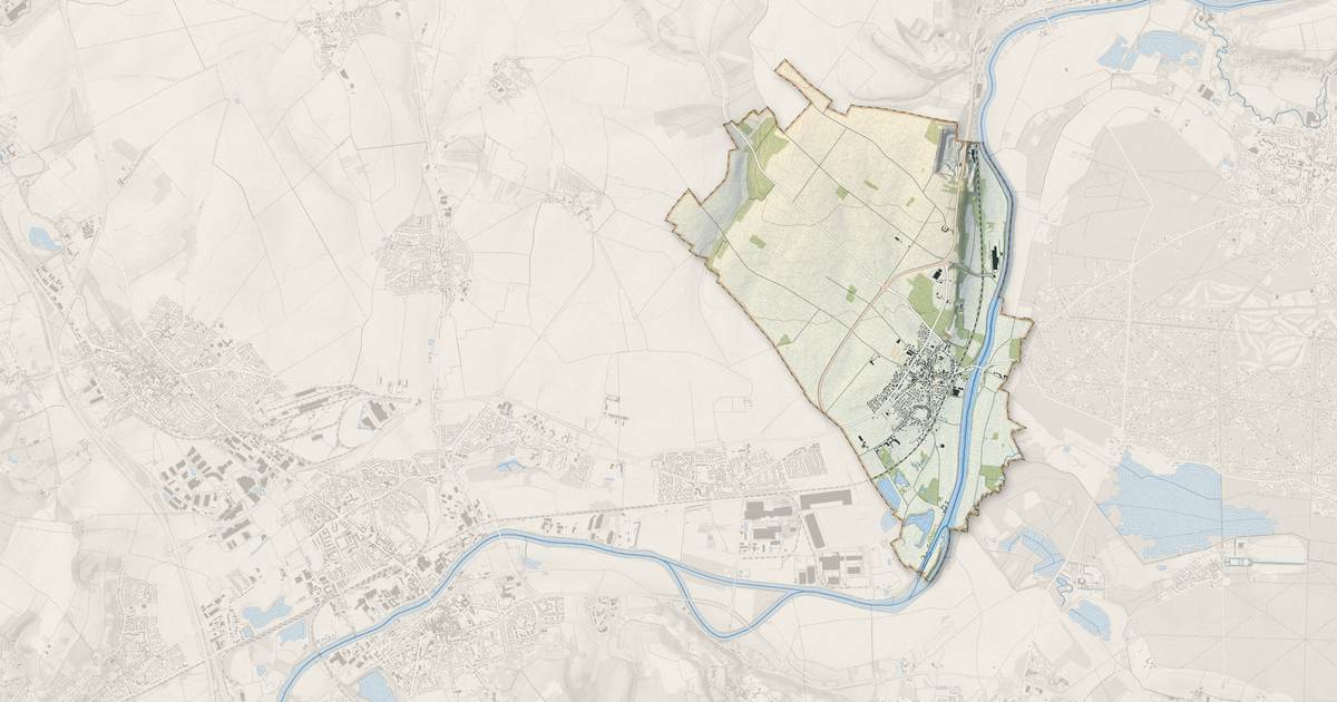 Portrait cartographique de Boran-sur-Oise : relief, eau, forêts, bâti et voies, calculés à partir des données de l'IGN
