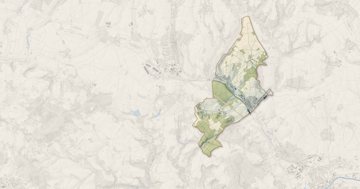Portrait cartographique de Bornel : relief, eau, forêts, bâti et voies, calculés à partir des données de l'IGN