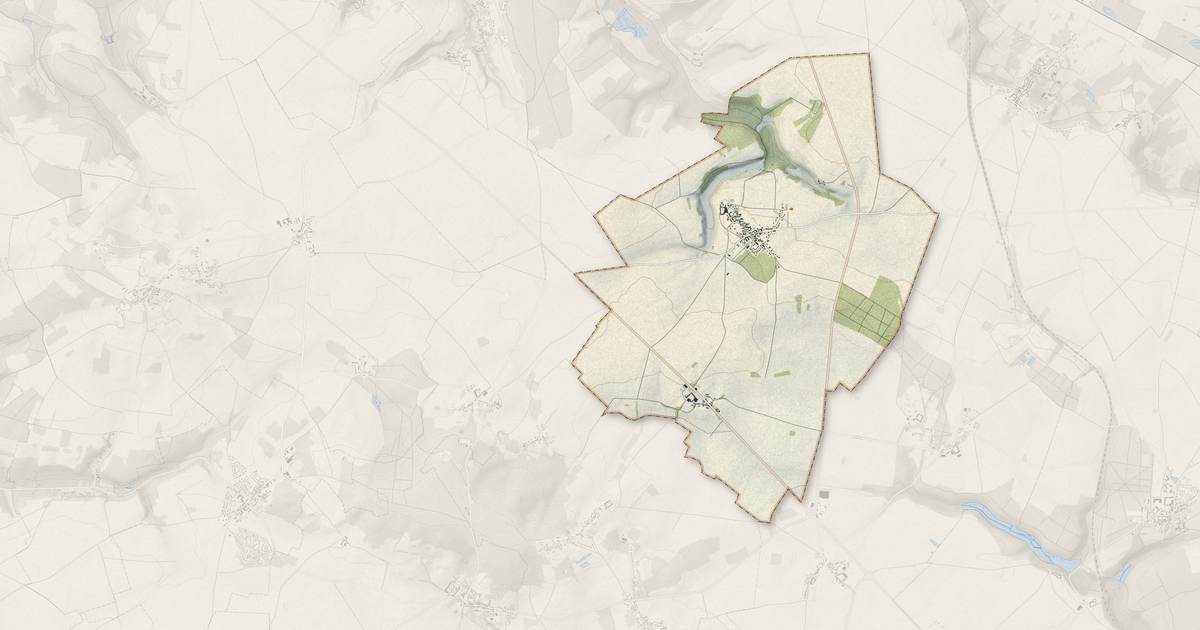 Portrait cartographique de Boubiers : relief, eau, forêts, bâti et voies, calculés à partir des données de l'IGN
