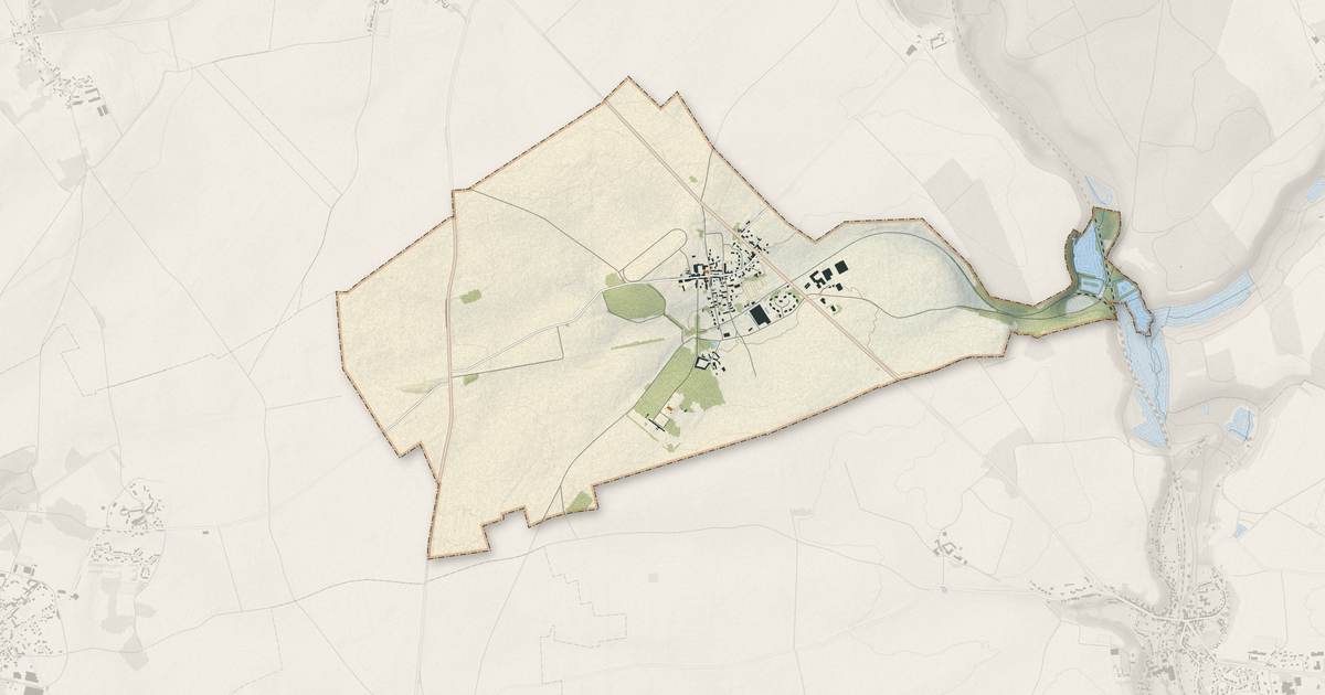 Portrait cartographique de Bouconvillers : relief, eau, forêts, bâti et voies, calculés à partir des données de l'IGN