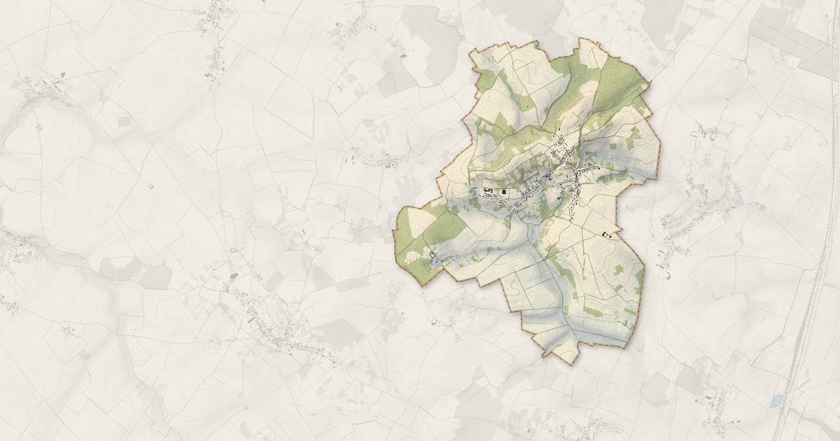 Portrait cartographique de Boulogne-la-Grasse : relief, eau, forêts, bâti et voies, calculés à partir des données de l'IGN