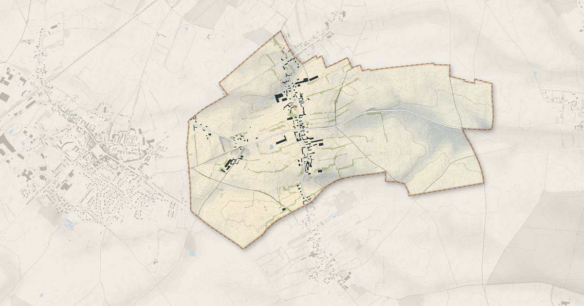 Portrait cartographique de Bouvresse : relief, eau, forêts, bâti et voies, calculés à partir des données de l'IGN