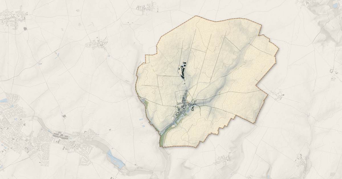 Portrait cartographique de Brégy : relief, eau, forêts, bâti et voies, calculés à partir des données de l'IGN