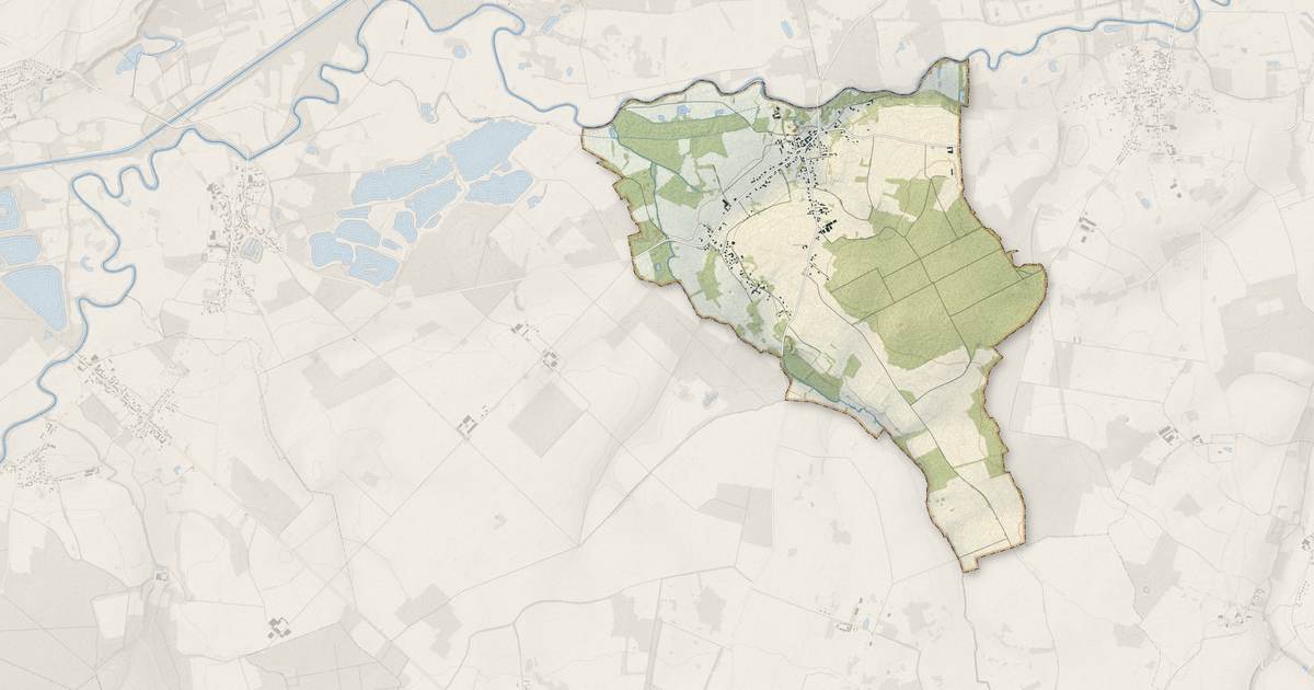Portrait cartographique de Brétigny : relief, eau, forêts, bâti et voies, calculés à partir des données de l'IGN