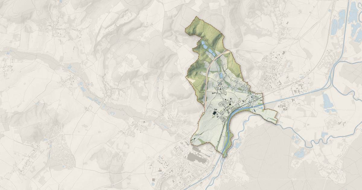 Portrait cartographique de Cambronne-lès-Ribécourt : relief, eau, forêts, bâti et voies, calculés à partir des données de l'IGN