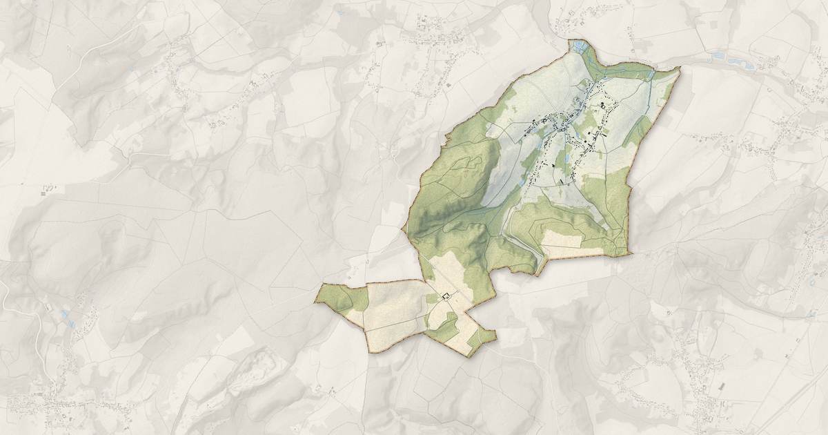 Portrait cartographique de Cannectancourt : relief, eau, forêts, bâti et voies, calculés à partir des données de l'IGN