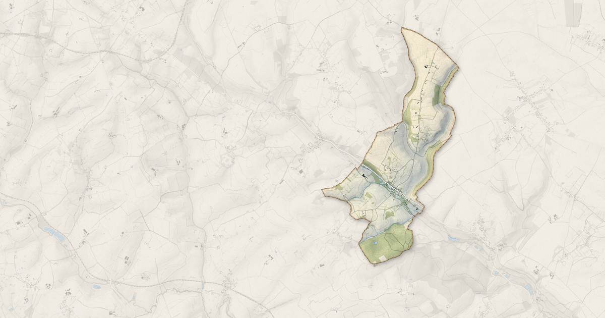 Portrait cartographique de Canny-sur-Thérain : relief, eau, forêts, bâti et voies, calculés à partir des données de l'IGN