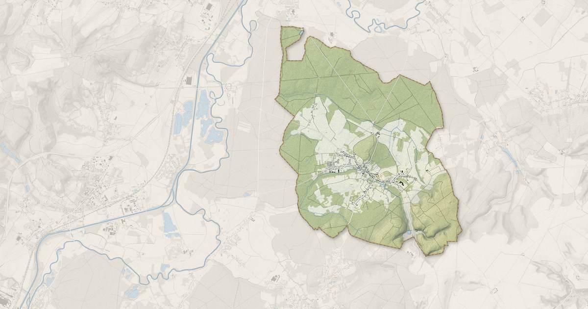 Portrait cartographique de Carlepont : relief, eau, forêts, bâti et voies, calculés à partir des données de l'IGN