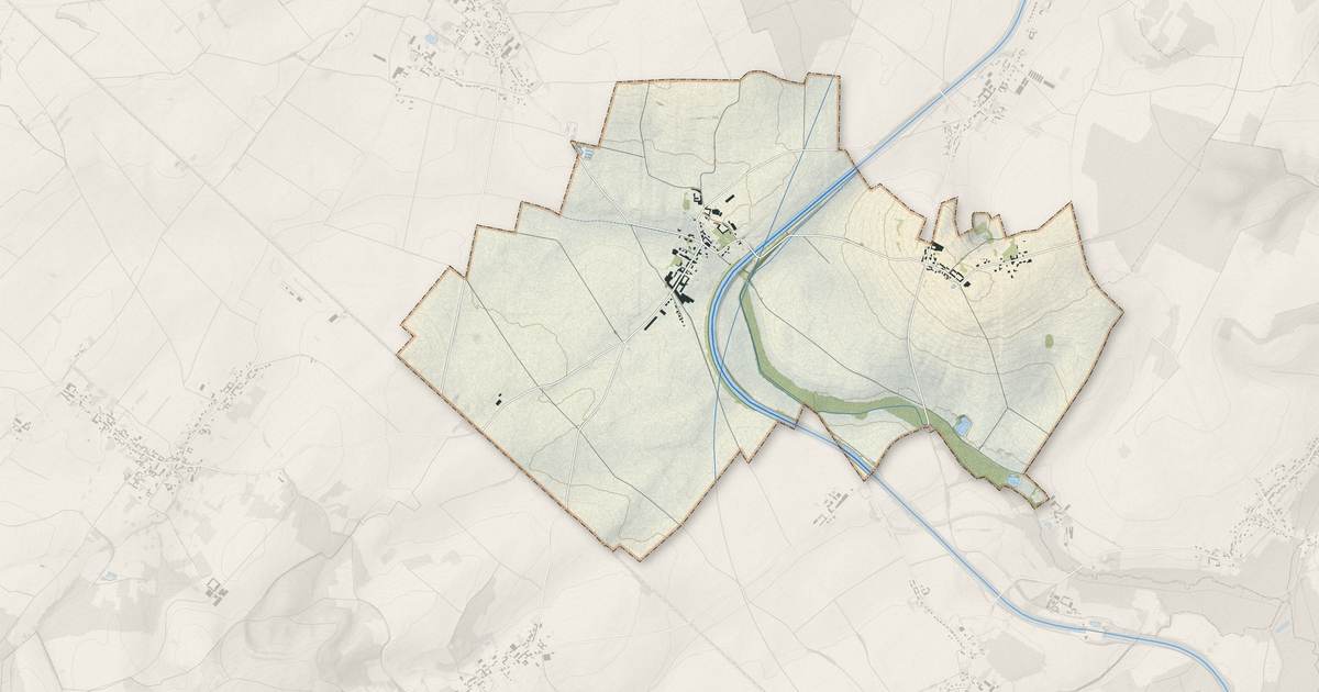 Portrait cartographique de Catigny : relief, eau, forêts, bâti et voies, calculés à partir des données de l'IGN