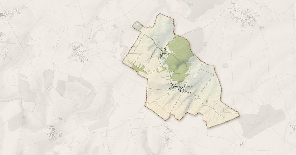 Portrait cartographique de Cernoy : relief, eau, forêts, bâti et voies, calculés à partir des données de l'IGN