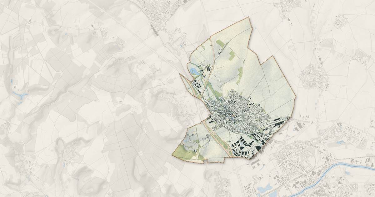 Portrait cartographique de Chambly : relief, eau, forêts, bâti et voies, calculés à partir des données de l'IGN