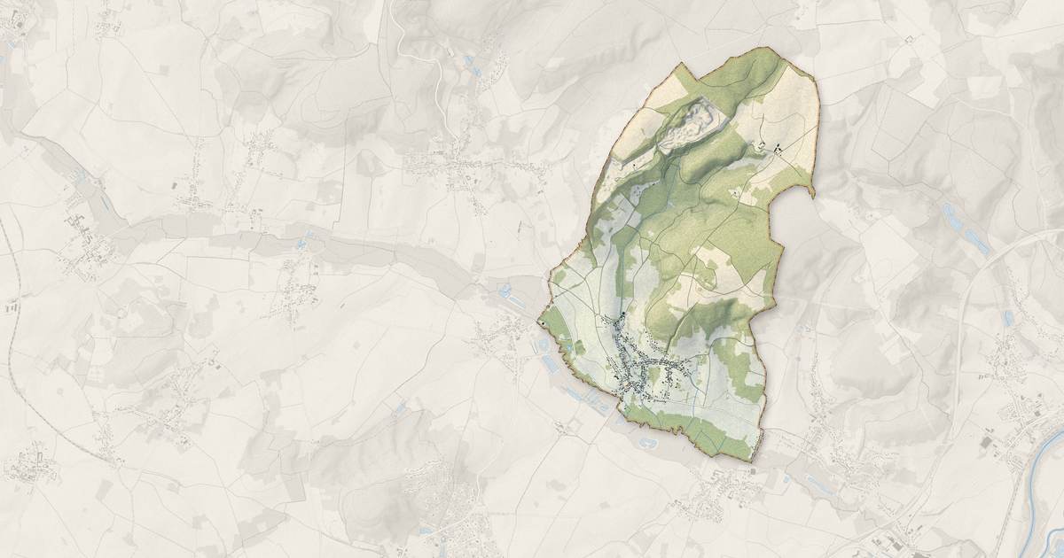 Portrait cartographique de Chevincourt : relief, eau, forêts, bâti et voies, calculés à partir des données de l'IGN