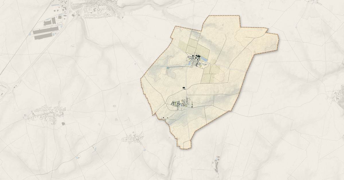 Portrait cartographique de Chèvreville : relief, eau, forêts, bâti et voies, calculés à partir des données de l'IGN