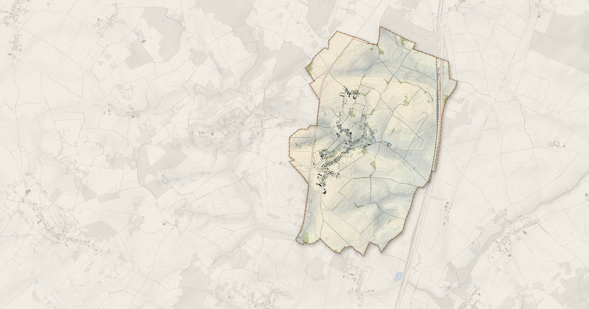 Portrait cartographique de Conchy-les-Pots : relief, eau, forêts, bâti et voies, calculés à partir des données de l'IGN