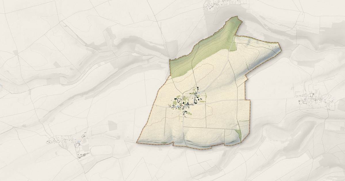 Portrait cartographique de Conteville : relief, eau, forêts, bâti et voies, calculés à partir des données de l'IGN