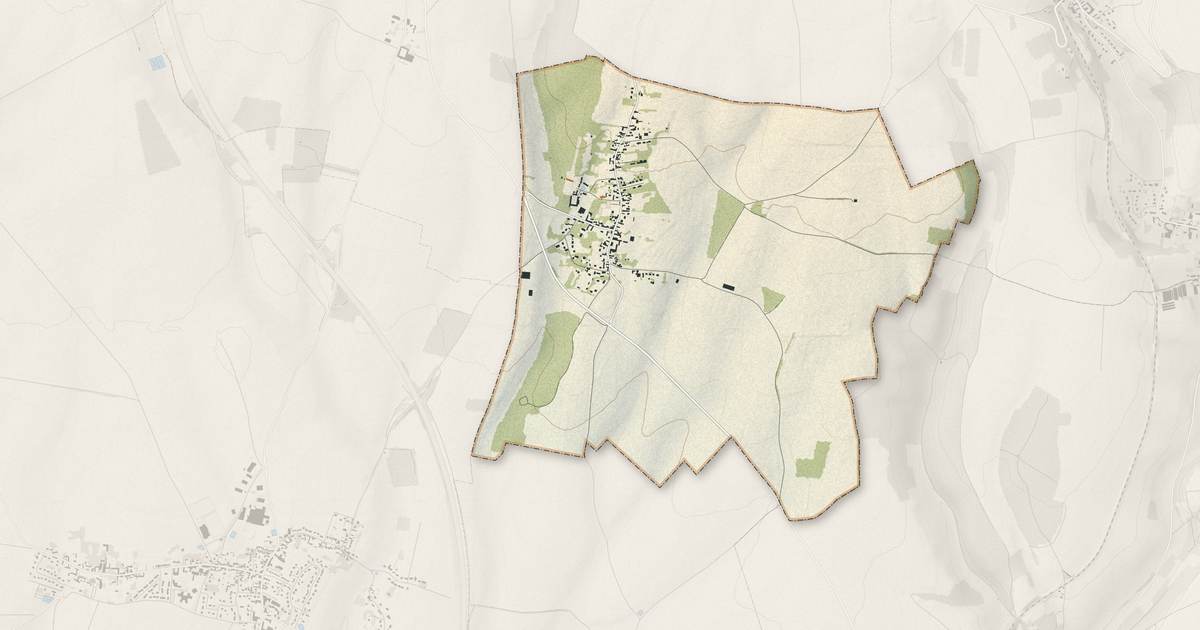 Portrait cartographique de Corbeil-Cerf : relief, eau, forêts, bâti et voies, calculés à partir des données de l'IGN