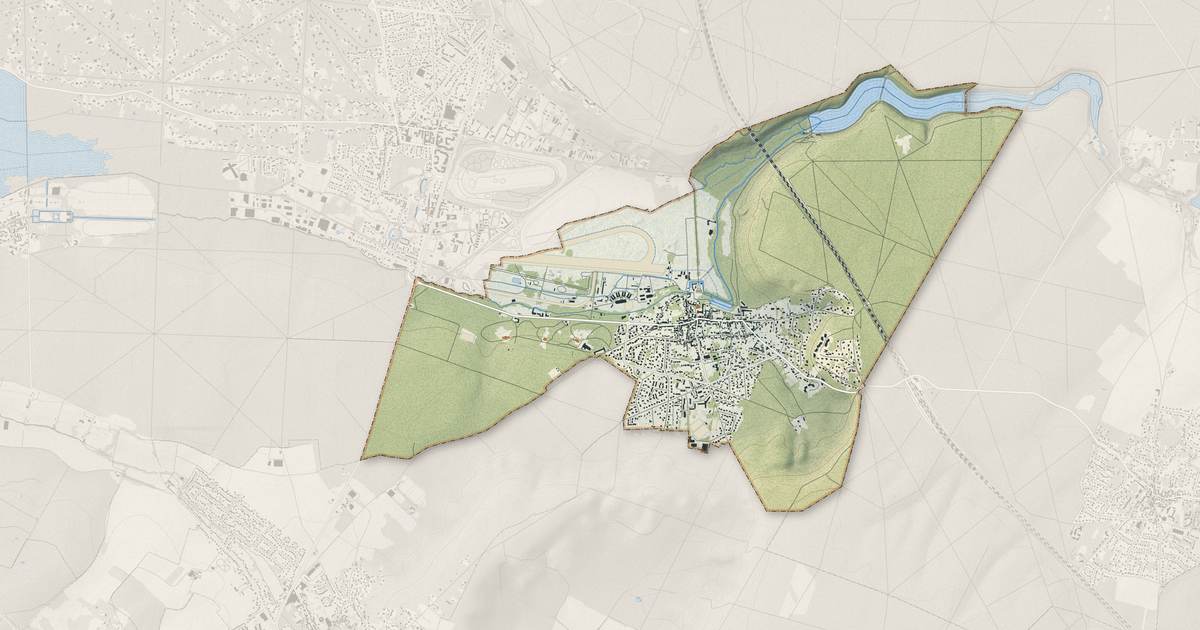 Portrait cartographique de Coye-la-Forêt : relief, eau, forêts, bâti et voies, calculés à partir des données de l'IGN