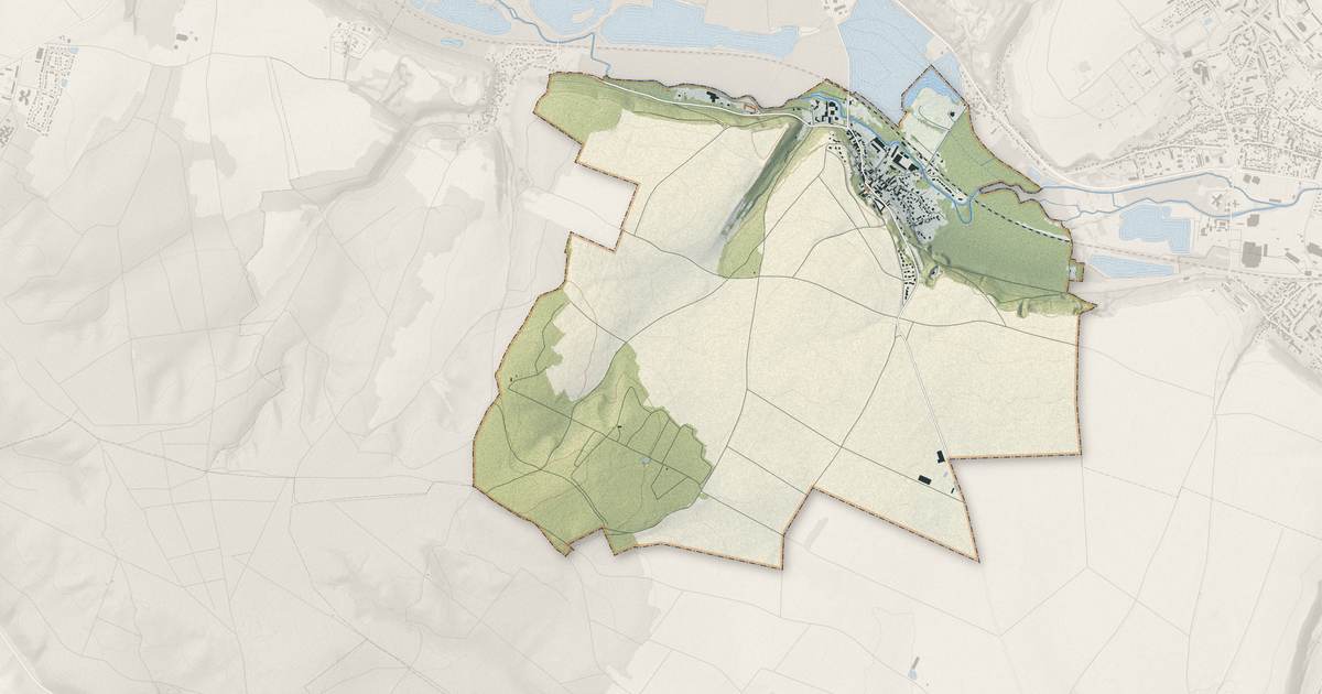 Portrait cartographique de Cramoisy : relief, eau, forêts, bâti et voies, calculés à partir des données de l'IGN