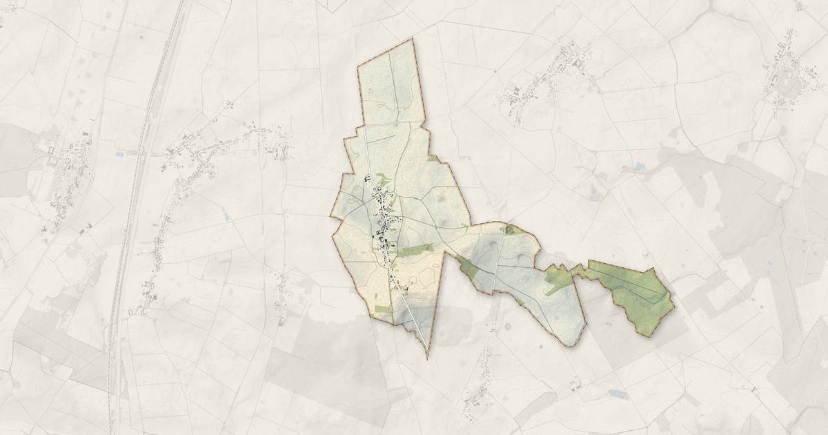 Portrait cartographique de Crapeaumesnil : relief, eau, forêts, bâti et voies, calculés à partir des données de l'IGN