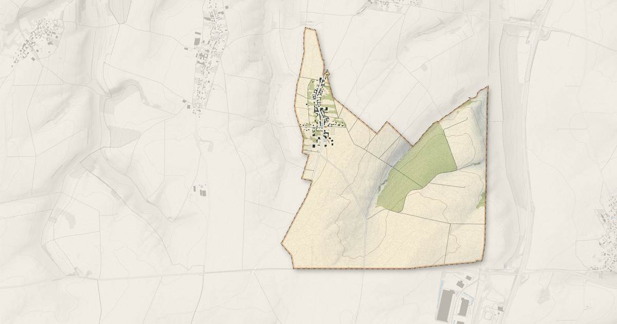 Portrait cartographique de Le Crocq : relief, eau, forêts, bâti et voies, calculés à partir des données de l'IGN