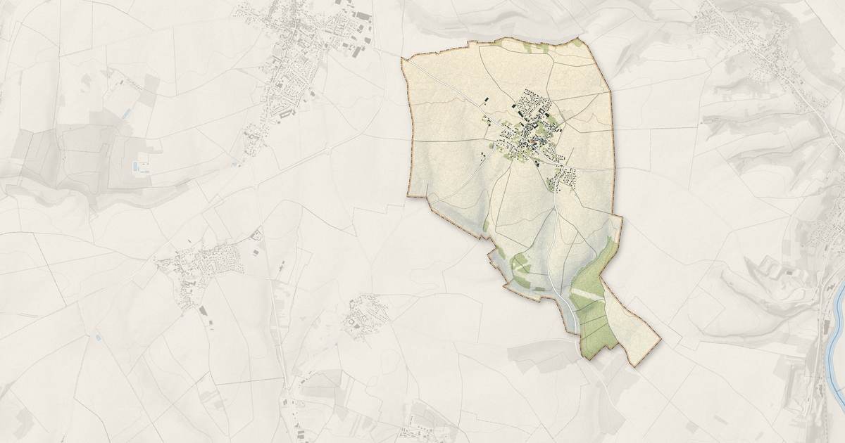 Portrait cartographique de Crouy-en-Thelle : relief, eau, forêts, bâti et voies, calculés à partir des données de l'IGN