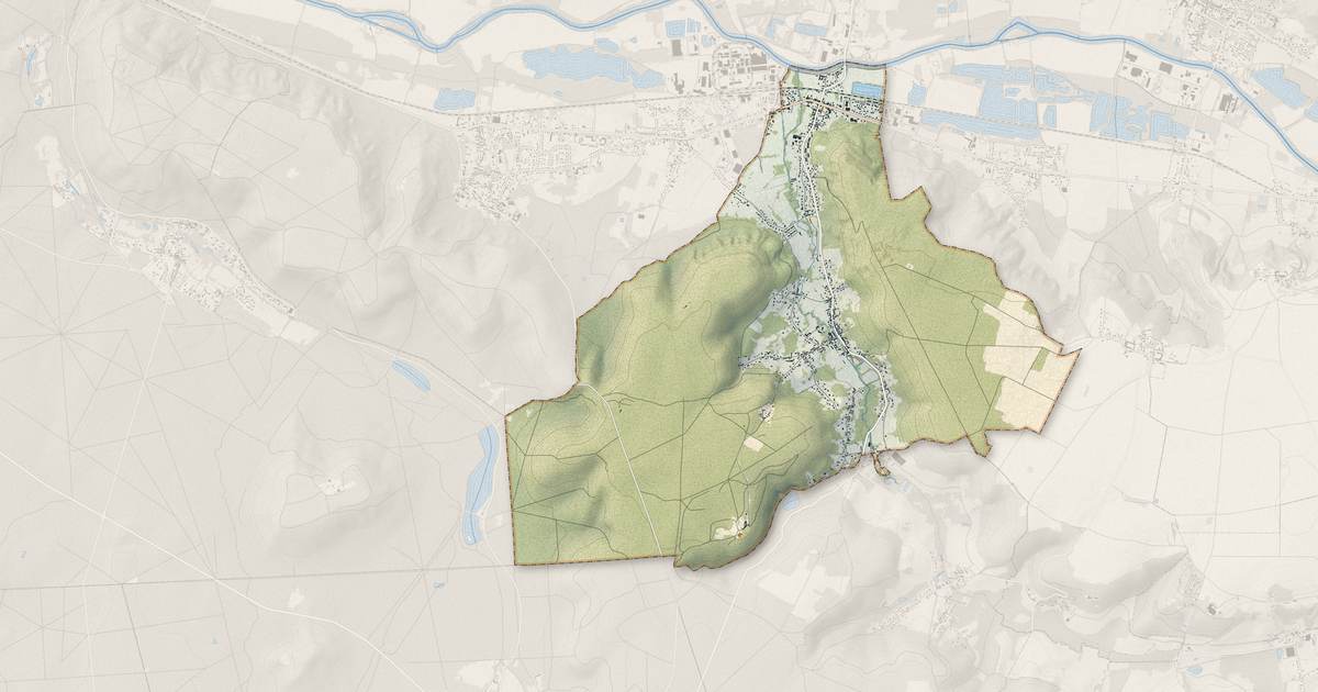Portrait cartographique de Cuise-la-Motte : relief, eau, forêts, bâti et voies, calculés à partir des données de l'IGN