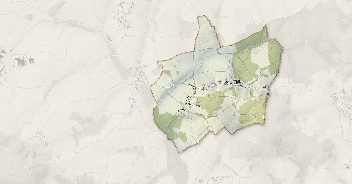 Portrait cartographique de Cuy : relief, eau, forêts, bâti et voies, calculés à partir des données de l'IGN