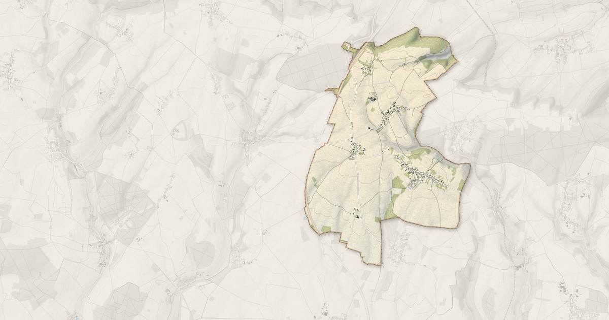 Portrait cartographique de La Drenne : relief, eau, forêts, bâti et voies, calculés à partir des données de l'IGN