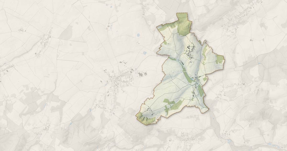 Portrait cartographique de Dives : relief, eau, forêts, bâti et voies, calculés à partir des données de l'IGN