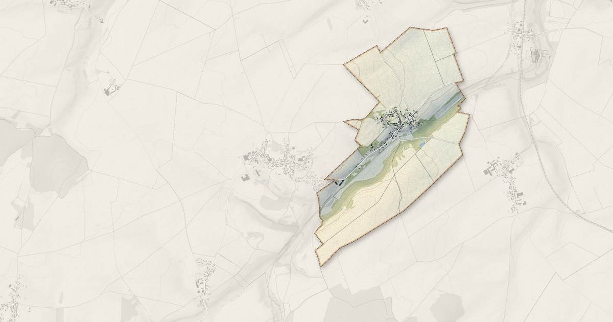 Portrait cartographique de Dompierre : relief, eau, forêts, bâti et voies, calculés à partir des données de l'IGN