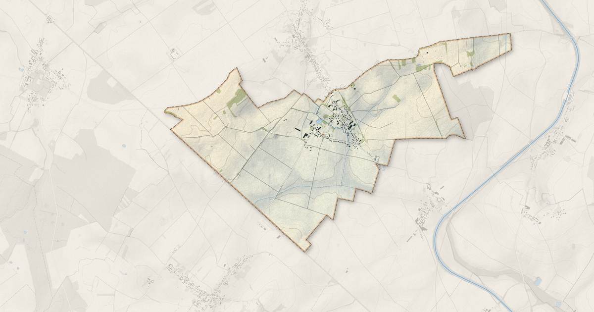 Portrait cartographique de Écuvilly : relief, eau, forêts, bâti et voies, calculés à partir des données de l'IGN