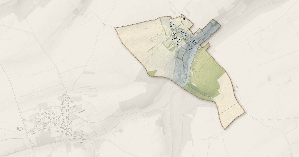 Portrait cartographique de Élencourt : relief, eau, forêts, bâti et voies, calculés à partir des données de l'IGN